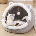 thumbnail image 3 of Cama para gatos Perrera cálida para gatos Perrera de invierno para perros Camas y muebles universales extraíbles y lavables para todas las estaciones Camas para gatos semicerradas, 3 of 4
