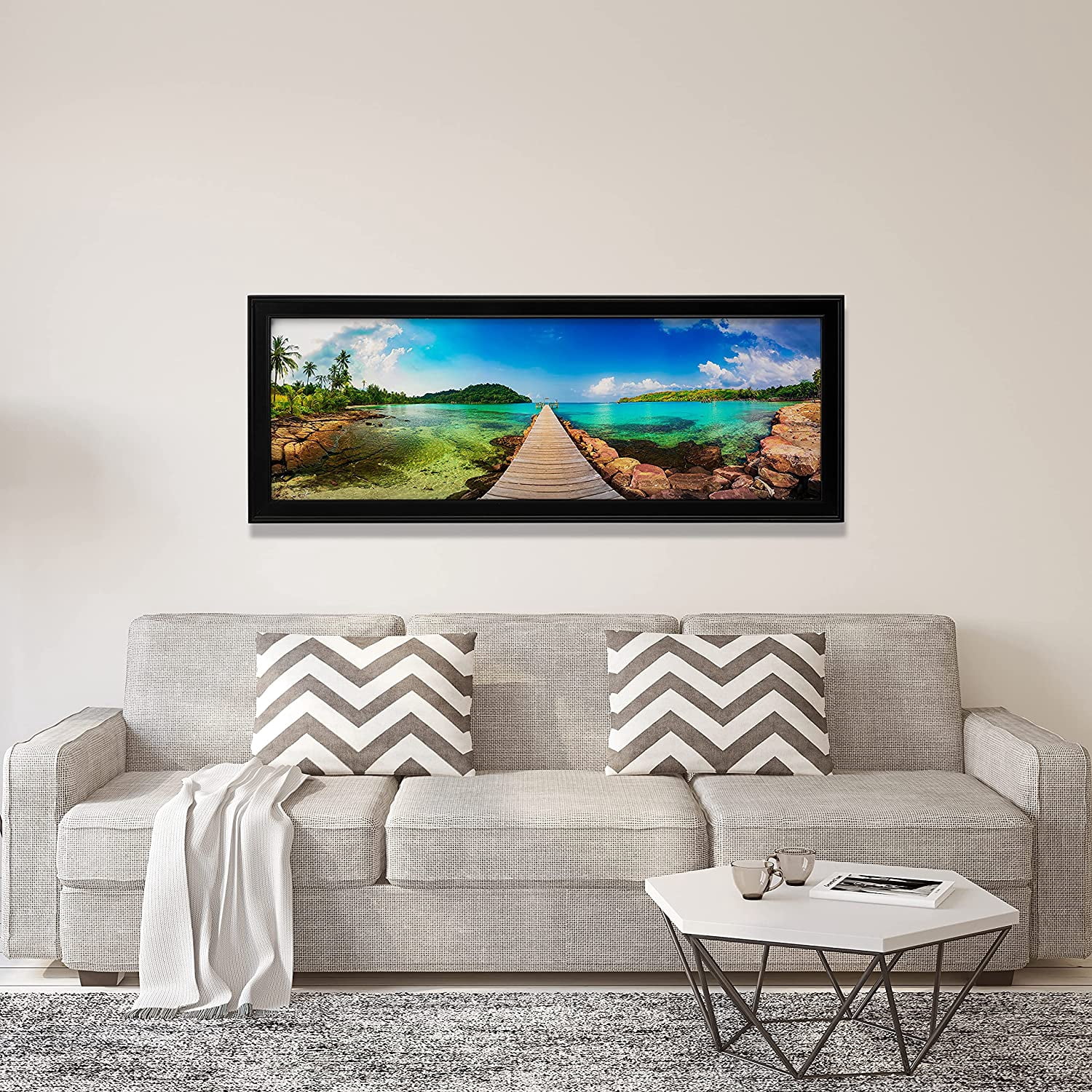 Neil Enterprises Inc. Traditional Black 30" x 10" Panoramic Picture Frame
