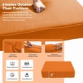 thumbnail image 3 of Gymojoy 22 in. x 24 in. x 6 in.Deep Seat Cushion Set, Olefin 2-Piece Deep Seating Outdoor Replacement Lounge Chair loveseat Sofa Cushion in Orange, 3 of 9