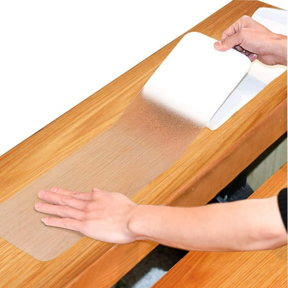 Stair Treads Non Slip Tape(15-Pack) with Contact Roller  4” X 24” Staircase Step Treads  Adhesive Stair Safety Treads Safety for Kids  Elders and Pets