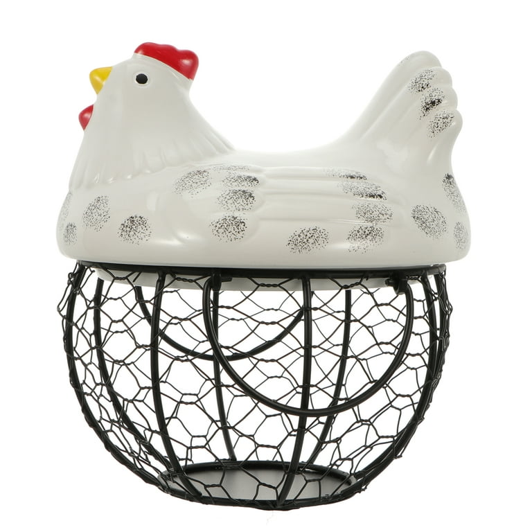 Ceramic Egg Holder Chicken Storage Basket Egg Basket Fruit
