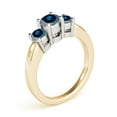 thumbnail image 3 of Aonejewelry 1 Ct. Ttw 3 Stone Two-Tone Blue Diamond Enagement Ring In 14K Yellow & White Gold, 3 of 3