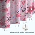 thumbnail image 6 of Pioneer Flower Floral Print Pattern Shower Curtain 84"x72" ,Bathroom Decorative Shower Curtains Set with 12 Hooks,Modern Waterproof Washable Shower Curtain, 6 of 6