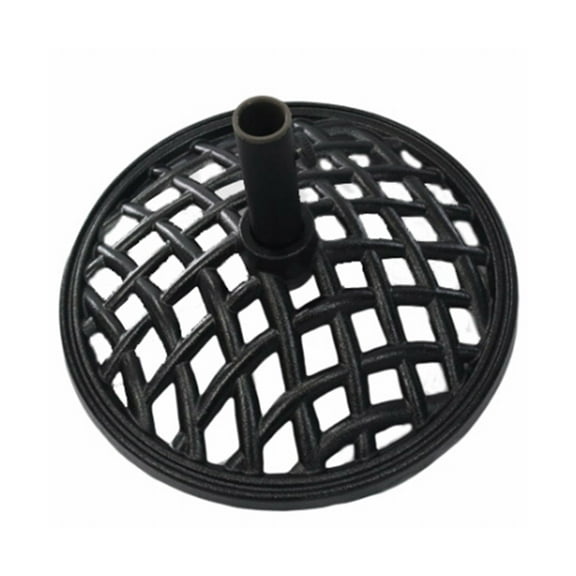 Four Seasons Courtyard Brookfield 19" Cast Iron Umbrella Base, Black