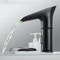Taps Hot and Cold Water Bathroom Tap Waterfall Bath Taps Led Color