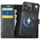 thumbnail image 2 of Compatible con iPhone 11 Pro Funda billetera desmontable Compatible con Magsafe, Soporte para Tarjetero con Bloqueo RFID y Tapa de Cuero PU 2 en 1 Funda Magnética a Prueba de Golpes, 2 of 10