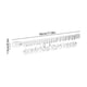thumbnail image 3 of Estante de almacenamiento colgante de pared sin taladro con 20 clips, organizador de plástico blanco para baño, cocina, dormitorio, diseño ahorrador de espacio 30x1.5 cm., 3 of 6
