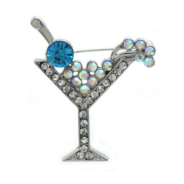 cocojewelry Cherry Martini Glass Cocktail Party Brooch Pin Women ...