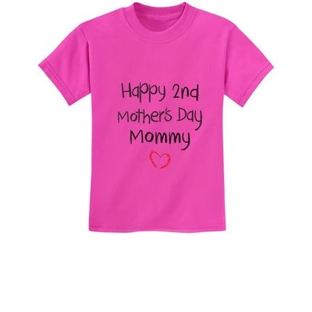 

Happy 2nd Mothers Day Mommy - Cute Gift for Mom Kids T-Shirt 3T Pink