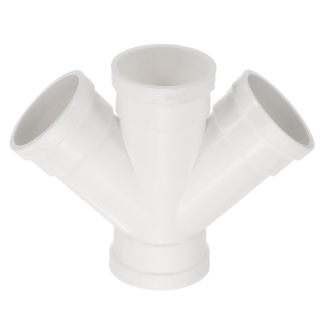 Uxcell Double Wye Duct Splitter, Adapter Pipe Fitting Duct Pipe Connector 2"