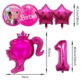 thumbnail image 4 of Juego de 6 globos de aluminio con números del 1 al 9 en color rojo rosa para fiestas de cumpleaños de niñas, decoraciones para baby shower, bodas, princesas, suministros para fiestas de Barbie, 4 of 5