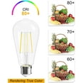 thumbnail image 3 of SHINESTAR Dimmable Edison Bulbs 60 Watt LED, Warm White 2700K, Vintage ST58 Antique LED Filament Bulbs, E26 Medium Base, 80+ CRI, Clear Glass, 8 Pack, 3 of 8