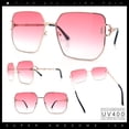 thumbnail image 2 of Womens Oversized Rectangle Butterfly Metal Rim Luxury Fashion Sunglasses Gold - Pink, 2 of 8
