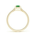 thumbnail image 2 of ANGARA Natural Prong-Set Oval Emerald and Diamond Halo Engagement Ring in 14K Yellow Gold for Women (Size-6x4mm) | May Birthstone, Birthday, Anniversary, Jewelry Gift for Women | Natural Emerald Ring, 2 of 7