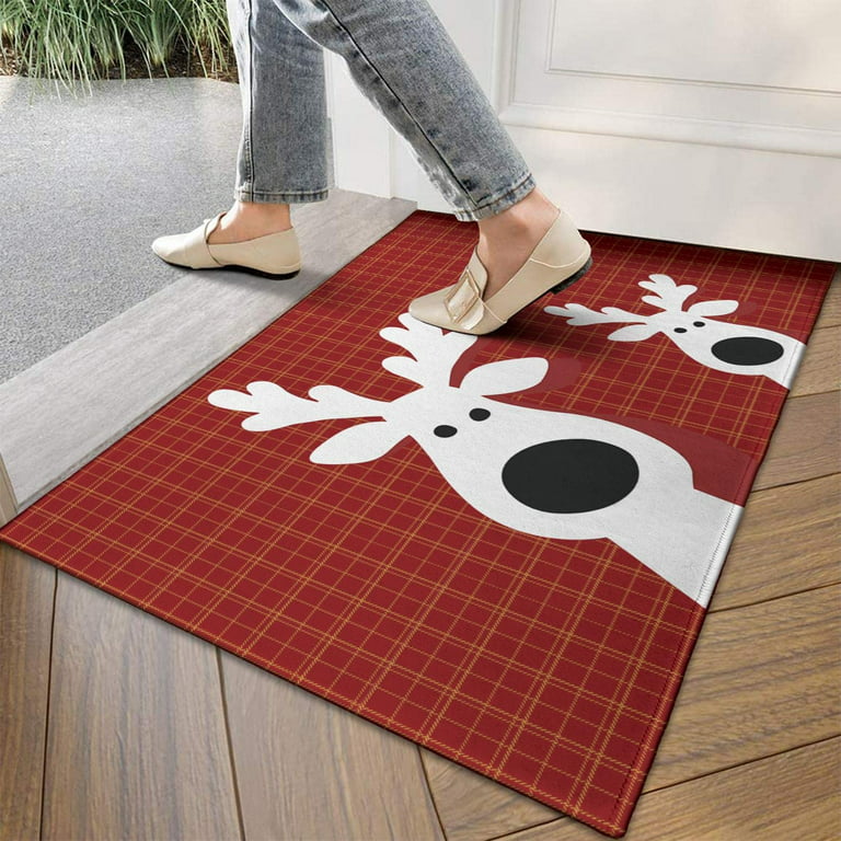 Modern Christmas Deer Pattern Door Mat, Ultra-thin Water-absorbent  Anti-slip Door Mat And Bathroom Mat, For Living Room Bedroom, Home Decor -  Temu
