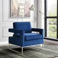 thumbnail image 2 of Meridian Furniture Noah Navy Velvet Accent Chair, 2 of 9