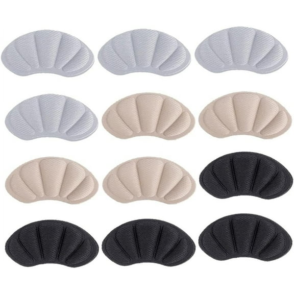 6 Pairs High Heel Non Slip Grips Back of Heel Cushions Flat Heel Pads Loose Shoe Heel Inserts Sneaker Heel Liners Work Boot Heel Protectors