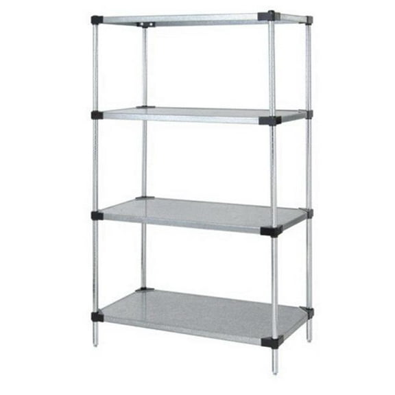 Quantum Storage WR74-2130SG Solid Shelving 4-Shelf Starter Units, 21 x 30 x 74 in. - Galvanized Steel
