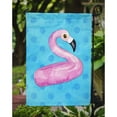 thumbnail image 3 of Carolines Treasures BB8256GF Flamingo Floaty Blue Polkadot Flag Garden Size  Small multicolor, 3 of 3