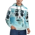 thumbnail image 2 of Xecao Swimming Cat Goggles Pattern Men's Adult Pullover Hoodie,Hooded Sweatshirt-Large, 2 of 7
