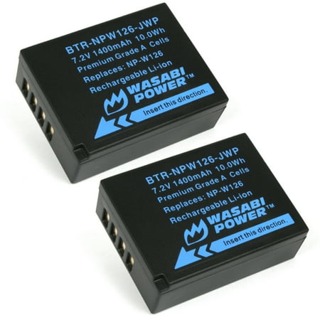 Wasabi Power Battery (2-Pack) for Fujifilm NP-W126 NP-W126S