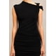 thumbnail image 5 of Vestido Jikisy sin mangas con pliegues asimétricos maxi negro, 5 of 6