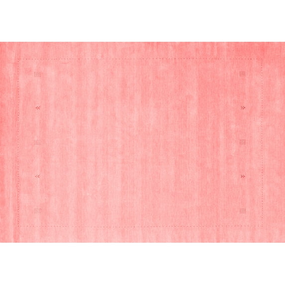 Ahgly Company Indoor Rectangle Solid Red Modern Area Rugs, 7' x 10'