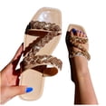 thumbnail image 4 of Sandalias de verano para mujer, sandalias planas sin cordones, zapatos romanos de cristal, sandalias informales con punta abierta, zapatillas Wmkox8yii  ytu8778, 4 of 8