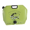 thumbnail image 3 of Bolsa contenedora de agua plegable a prueba de fugas de 8L para acampar con tapón, soporte de almacenamiento, Verde, 3 of 9
