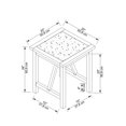 thumbnail image 4 of Linon Faye Table d'Appoint en Bois Rustique Marron, 4 of 9