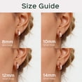 thumbnail image 5 of ChicSilver Solid 925 Sterling Silver Hoop Earrings for Women Chunky Earring Solid Silver Hypoallergenic Small Huggie Hoops Lightweight Tiny Thick Trendy Hoop Earrings, 5 of 9