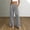 Gray, variant on FengLS Women's Long Pants Elastic Waistband Pleated Front Pants Straight Wide Leg Trousers Business Casual Length Pants for Spring & Summer