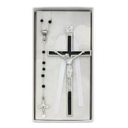 McVan CBS3 White Crucifix & Communion Rosary Set with Boxed