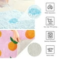 thumbnail image 3 of Yayeee Bath Rugs for Bathroom Floor Set of 2 Non Slip Fluffy Soft Absorbent Mat, Cartoon Oranges, 3 of 7
