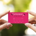 thumbnail image 2 of Koyal Wholesale Fuchsia Hair Salon Appointment Business Cards for Hair Salon, Set of 100, 2 of 5