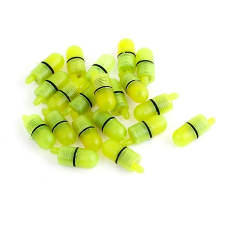 Unique Bargains 20 Pcs Shell Fishing Rod Bite Alarm Electronic Green LED Light Lamp Alert