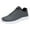 Grey, variant on GHSOHS Mens Shoes Casual Sneakers for Men Thick Bottom Steel Toe Shoes Men's Fashion Sneakers Large Size Tennis Shoes Leather Lace up Simple Walking Sneakers Breathable Sports Running Shoes Size 44