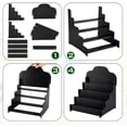 thumbnail image 3 of Barydat 2 Pcs 4 Tier Greeting Card Display Stand Wooden Sticker Display Stand Portable Card Display Rack for Vendors Retail Counter Table Display Trade Shows Showcase (Black,11.8 Inch), 3 of 7