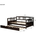 thumbnail image 4 of Harper & Bright Designs Full Daybed with Twin Trundle, Modern Solid Wood Daybed Frame, White, 4 of 7