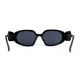 thumbnail image 4 of Minimal Mod Clout Trendy Plastic Fashion Sunglasses All Black, 4 of 4