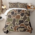 thumbnail image 2 of Homewish Gray Brown Camouflage Bed Spread Queen For Boys Men,Camo Wolf Queen Coverlet Set,3 Pieces, 2 of 7