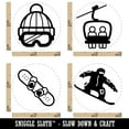 thumbnail image 2 of Snowboarding Extreme Snowboarder Snowboard Rubber Stamp Set for Scrapbooking Crafting Stamping - Medium 1 Inch, 2 of 7