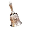 thumbnail image 3 of Almencla Hand Bell Call Bell Versatile Hand Held Service Bell Dinner Bell Classroom Bell for Ringing,Jingles Hotel,Office Reception , Silver Rose Bell, 3 of 8