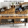 thumbnail image 3 of Shoe Cabinet with 4 Flip Drawers, Freestanding Shoe Cabinet Organizer, Shoes Storage Cabinet for Entryway, Narrow Shoe Rack Cabinet, 3 of 8