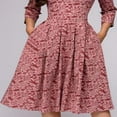 thumbnail image 4 of PENGXIANG Femmes Vintage A-Line Robe Tunique Longue Sans Manches Robe Florale, 4 of 6