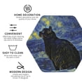 thumbnail image 4 of Disketp Shambhala Cat Funny Coasters,6 Pcs Leather Coasters With Holder, Perfect Housewarming Hostess Gifts,Protect Furniture From Water Marks Scratch And Damage, 4 of 9