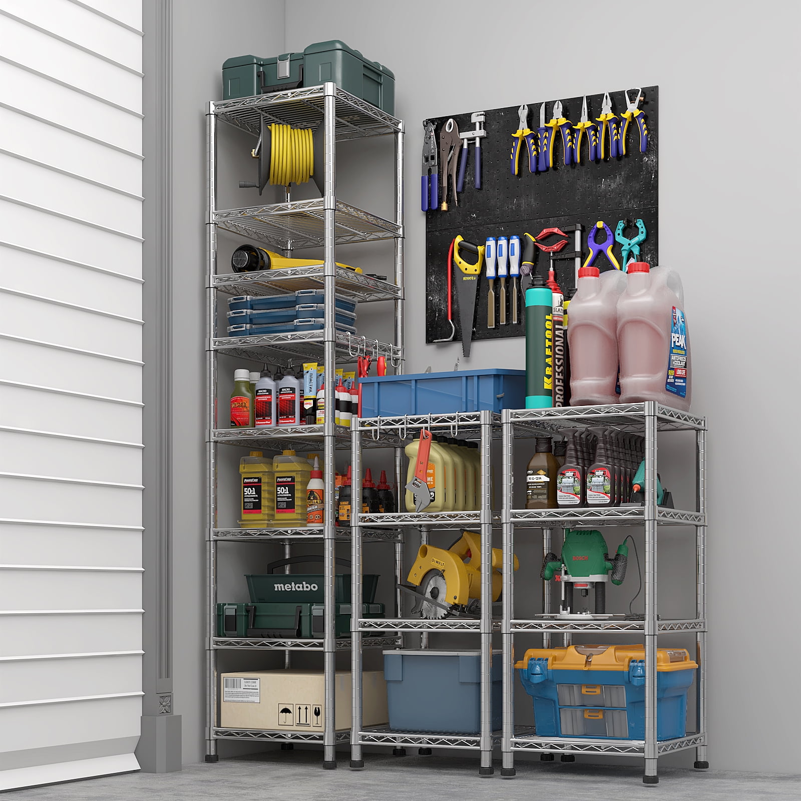 Litte Colorado 棚 Ktaxon 8-Tier Wire Shelving Unit, Steel Storage Rack for Office