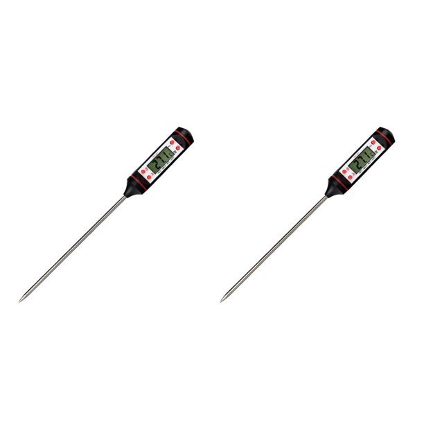 Inteprter Termómetro de cocina LCD para medir la temperatura de los alimentos y la carne, portátil, para el hogar, cocina, aceite, freír, Type2 NO2