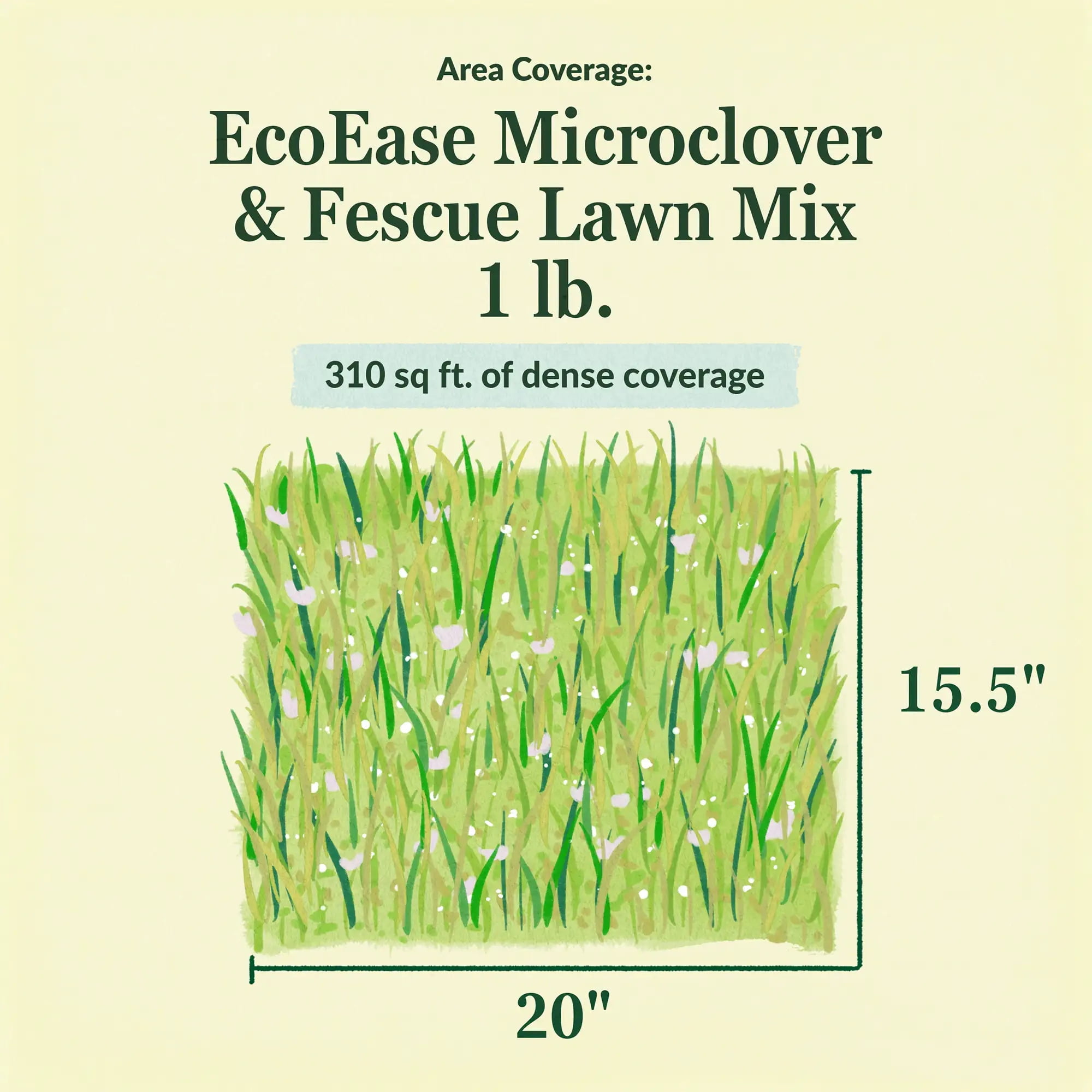 Ferry-Morse EcoEase Microclover and Fescue Low Maintenance Ground Cover Grass Seed Mix, 2 lb.