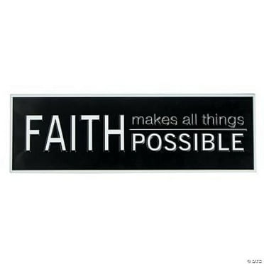 Faith Makes All Things Possible Sign, Party & Gift, Home Decor, 1 Piece